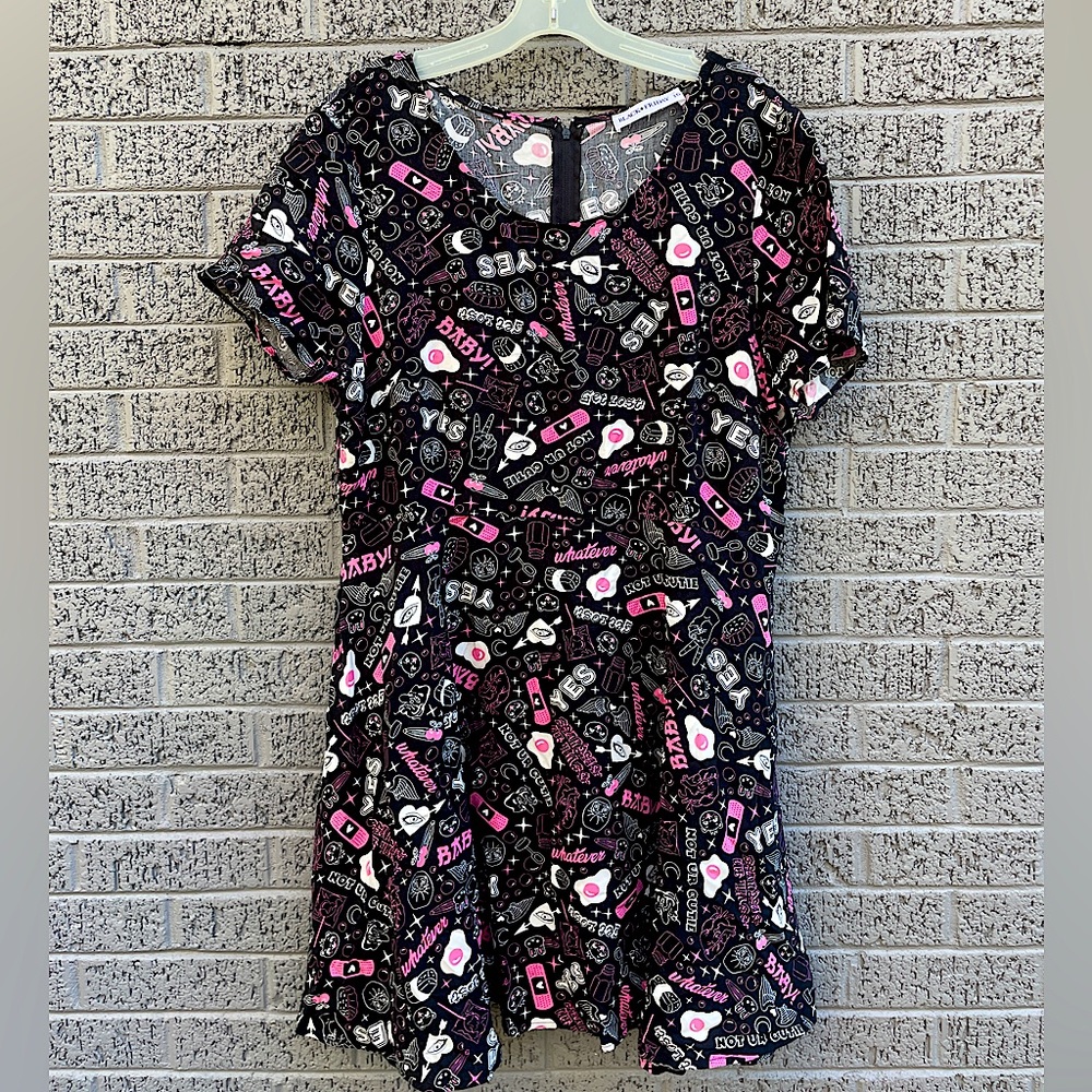 Black Friday by Dangerfield: Pastel Goth Print Skater Dress AUS 16 / US XL